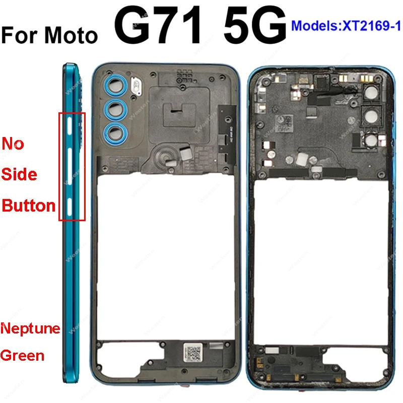 Middle Housing For Motorola MOTO G31 G41 G71 XT2167-2 Middle Holder Cover Bezel with Camera Frame Volume Button Parts