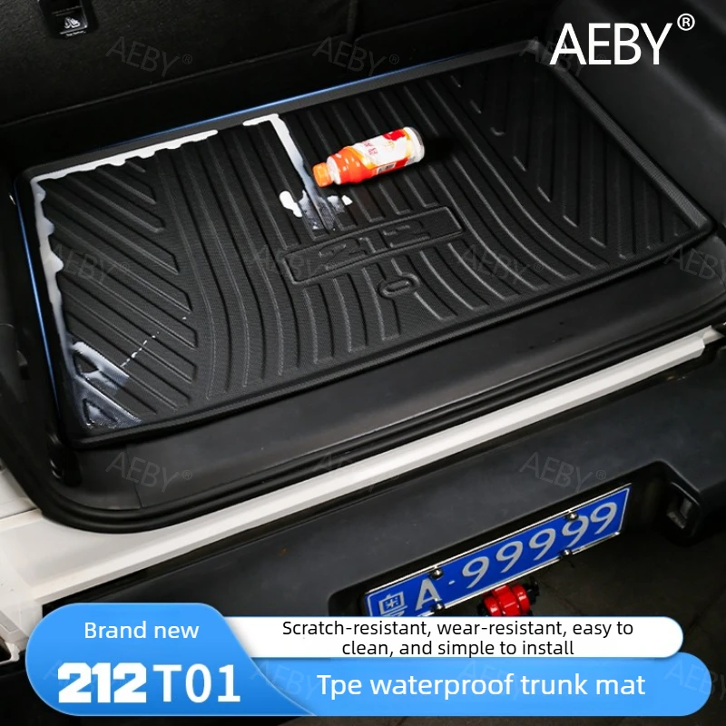 

AEBY For BAIC 212 T01 TPE luggage lining,All-weather trunk mat,Waterproof, non-slip and odorless,Tail box mat,Car accessories