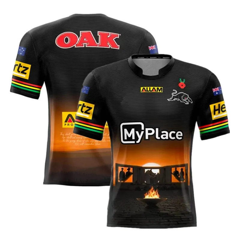 2025 Penrith Panthers Anzac Rugby Jersey - Mens Size:S-5XL（Print Custom Name Number）