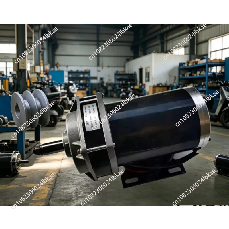 24V/36V/48V 500W/750W Brushed Reduction DC Motor - Extended Shaft Permanent Magnet Motor for Feeding Cart