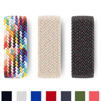 1:1 Braided Solo Loop For Watch Strap 10 42/46mm 44/45mm 38/40/41mm Nylon bracelet iwatch series 9876543 Ultra 2 band 49mm