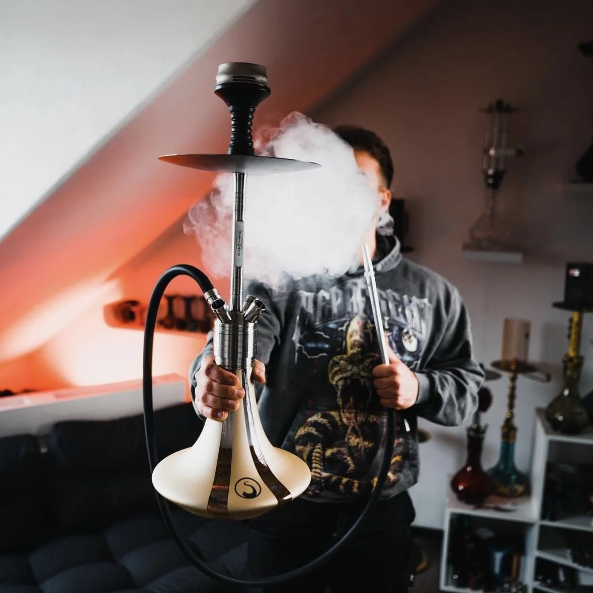 

Премиальный немецкий кальян из нержавеющей стали 304, роскошный кальян ручной работы