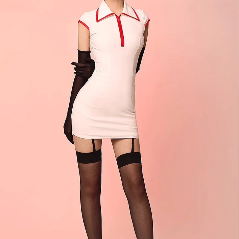 Anime Chainsaw Man Makima Cosplay Costume Women Sexy Nurse Dress Halloween Carnival Party Role Play Outfits