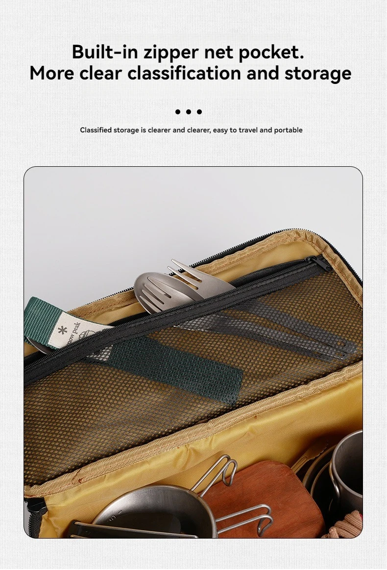 SUNDICK Aufbewahrungstasche für Geschirr, Aufbewahrungstasche für Gaskocher, Tasche für verschiedene Gegenstände, tragbare Sortiertasche – Detail 10