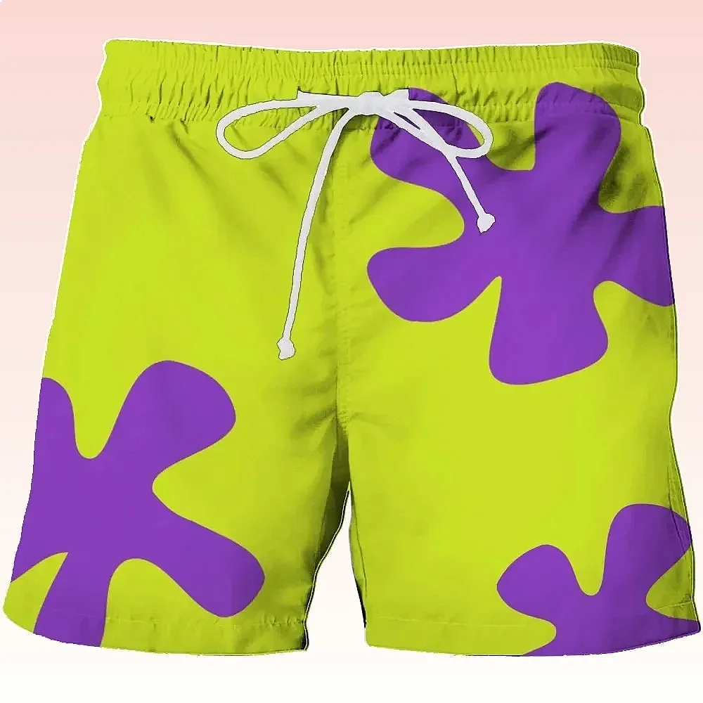 

3D Anime Patrick Star Board Shorts Quick Dry Beach Swim Trunks for Men Women Summer Hip Hop Short Pants