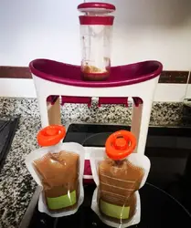 Squeeze Food Station Homemade Baby Food Dispenser Bags Food Maker Set Storage Packing Machine Juice Puree Pack Feeding Pouches