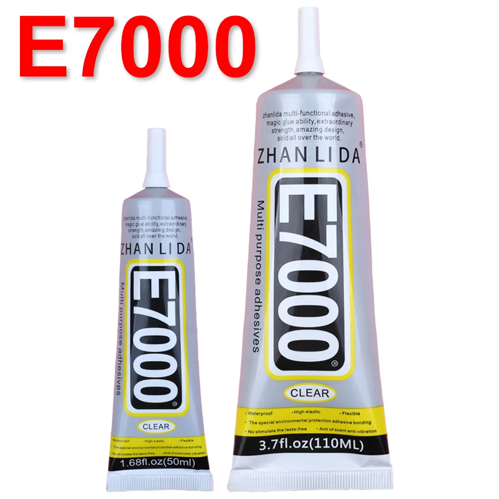 กาว E7000ใสขนาด50/110มล. ผ้าทอพิมพ์โลโก้เครื่องประดับงานประดิษฐ์ทำมือด้วยหนังพลอยคริสตัลโทรศัพท์กาวอีพ็อกซี่