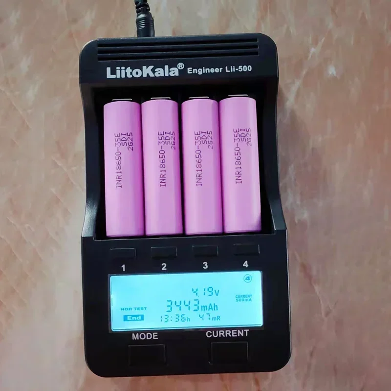 1-10pcs  actual capacity original power 18650 lithium battery 35E 3500mAh 3.7V 25A high power inr18650 electric tools