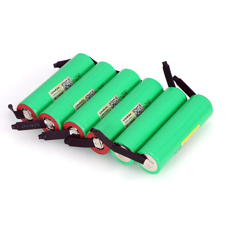 LiitoKala 3.7V 18650 2500mAh bateria INR1865025R 3.6V rozładowanie 20A baterie dedykowany zasilacz + arkusz DIY nikiel
