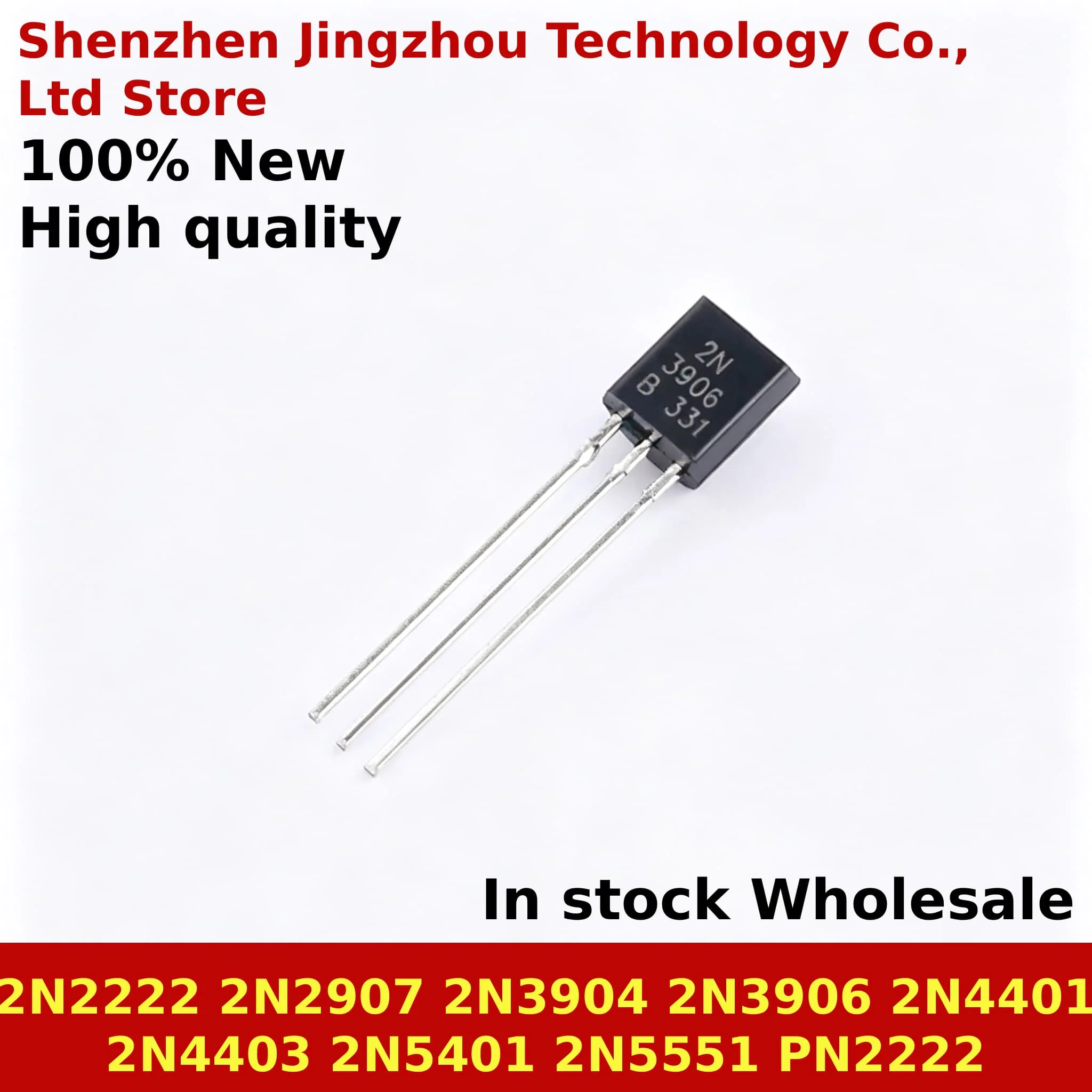 (100/1000PCS) 100% New 2N3904 2N3906 2N4403 2N2907 2N4401 2N2222 PN2222 2N5401 2N5551 TO-92 TO92 Transistor Chip In Stock
