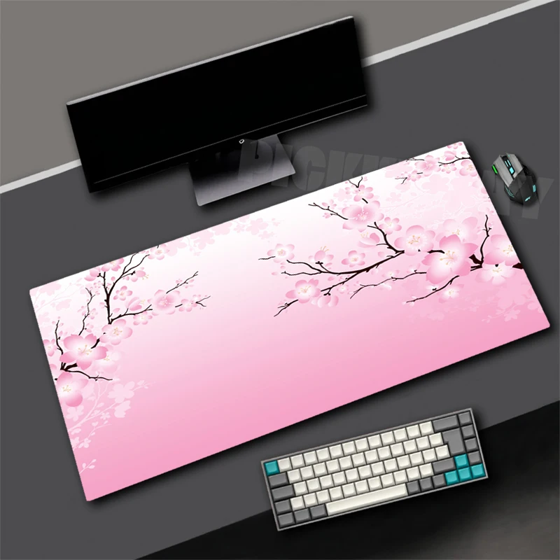 Gaming Mouse Pads Pink Cherry Neutral Table Mats Computer Mousepad Company Big Desk Pad 100x50cm Large Gamer Mousepads Mouse Mat