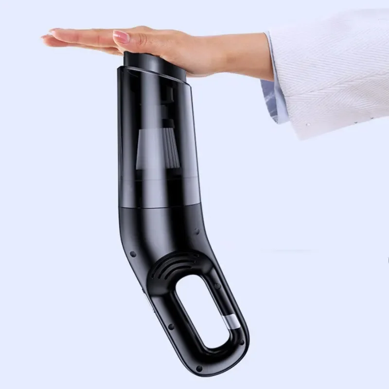 차량용 무선 진공 청소기 가정용 핸드헬드 고출력 흡입 미니 휴대용 청소기 내장 배터리 포함