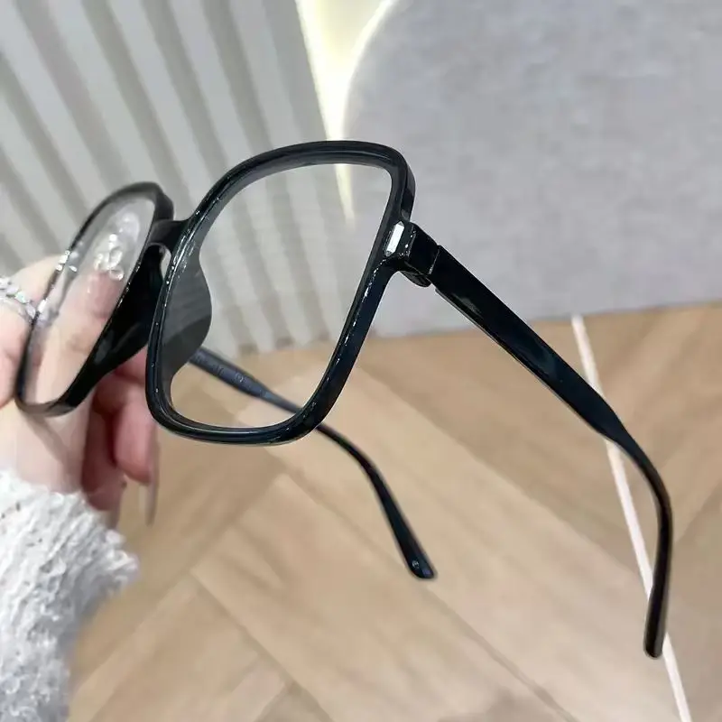 1 قطعة/3 قطعة نظارات مربعة بإطار كبير على الموضة الكلاسيكية بعدسات شفافة نظارات زخرفية عصرية غير رسمية مناسبة للمكتب والقراءة #5