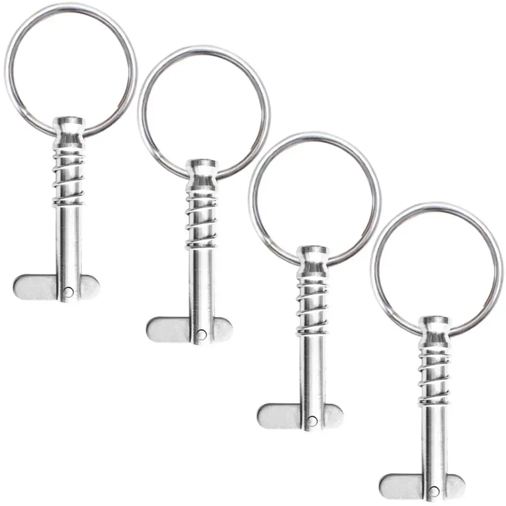 

4 Pcs Quick Release Pin 1/4" Diameter w/ Drop Cam & Spring, Usable Length 0.9", Full 316 Stainless Steel, Top Pins