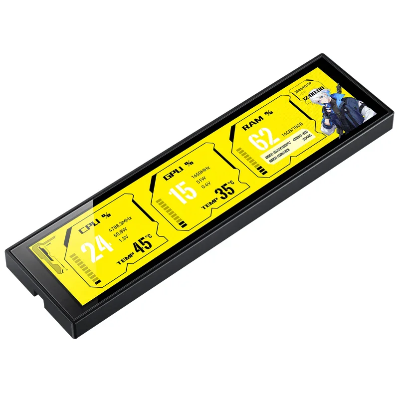 JONSBO DS916 Computer Chassis Secondary Display Screen Customizable Hardware Monitoring Preset Themes for Desktop Computers