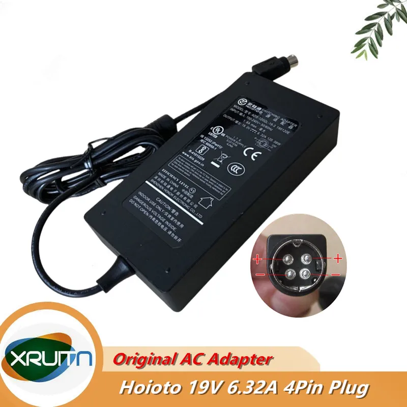 Original AC Adapter Charger For HOIOTO ADS-120QL-19-3 190120E 19V 6.32A 120W 4PIN Switching Power Supply