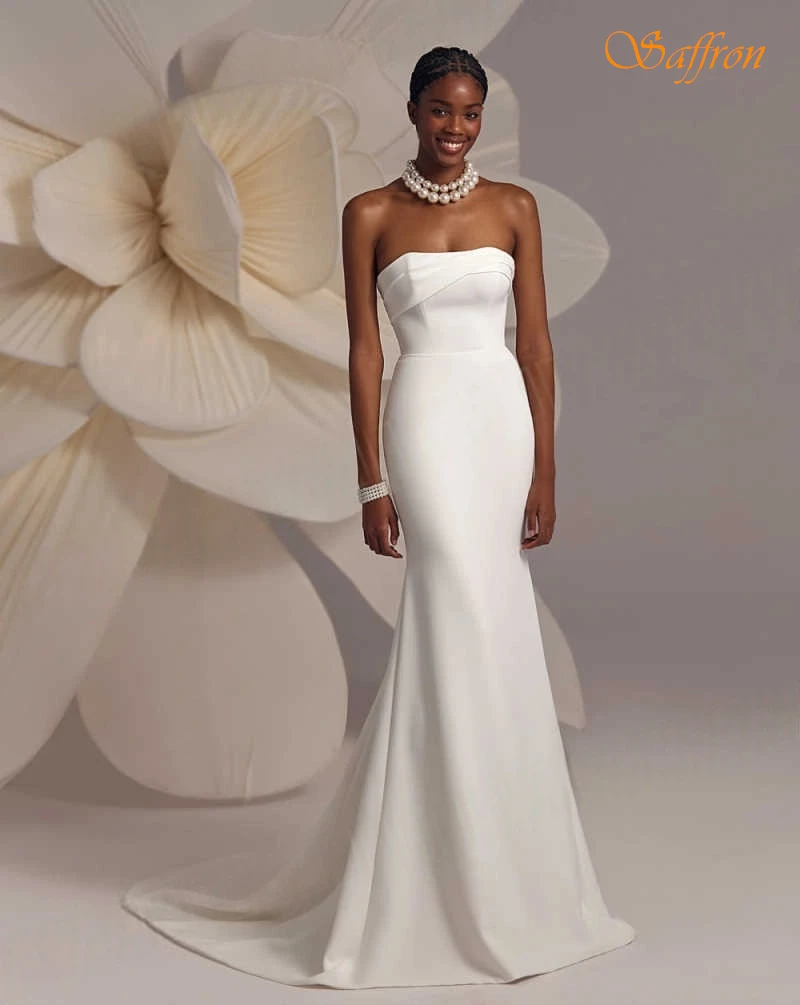 ที่กําหนดเอง Mermaid Strapless Elegant ชุดราตรีอย่างเป็นทางการและแฟชั่นโมเดิร์นพรหมชุดอารมณ์ Bespoke โอกาสชุด