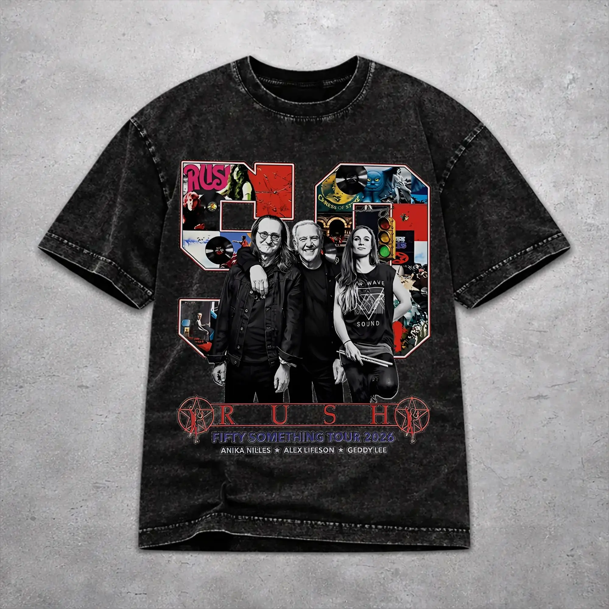 Women Men Rush Band Fifty Something Tour 2026 Shirt Graphic Printed Washed Cotton  Harajuku T-Shirts