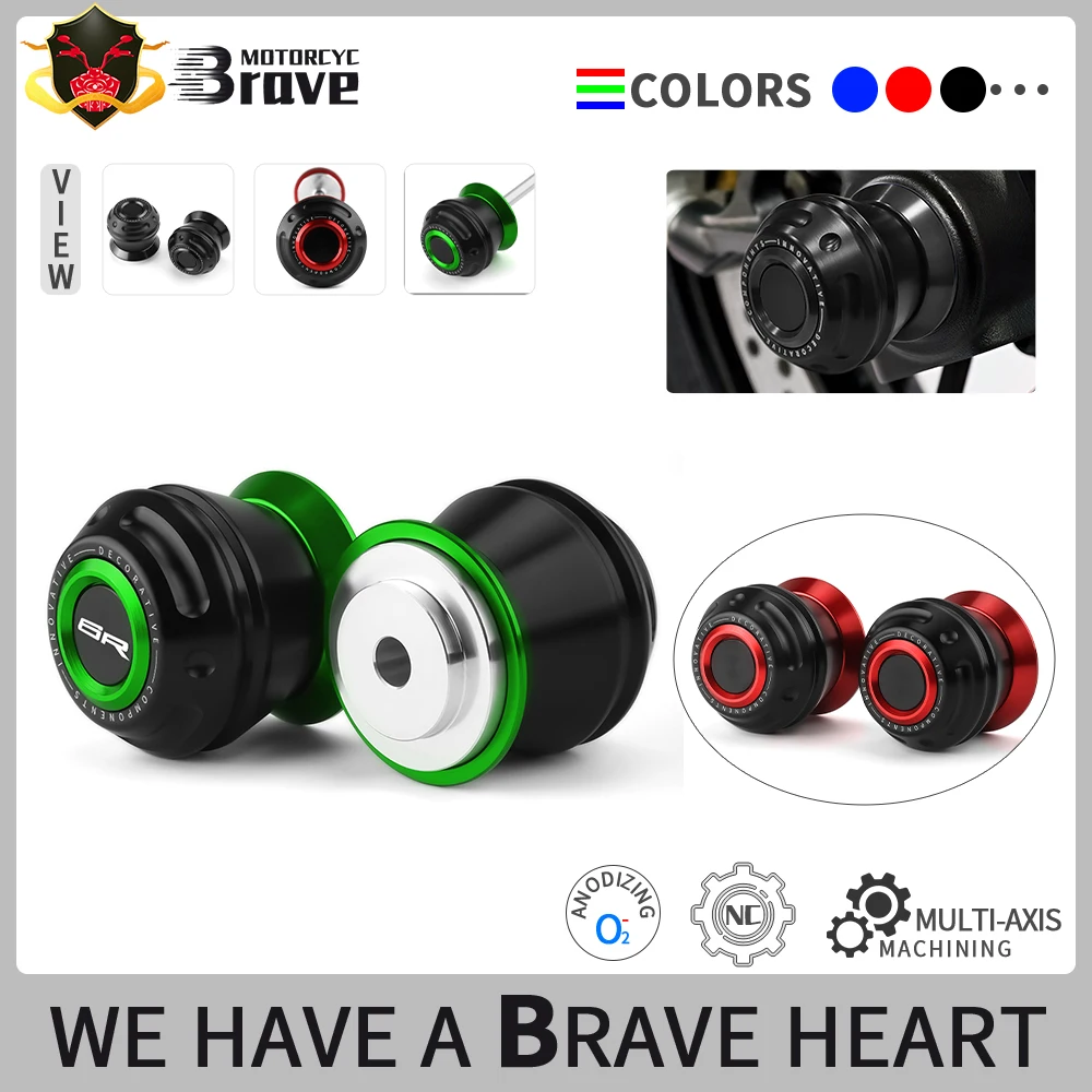 

Motorcycle Accessories Front/Rear Wheel Protector Axle Fork Crash Protect Slider For ZX-6R zx6r 2024