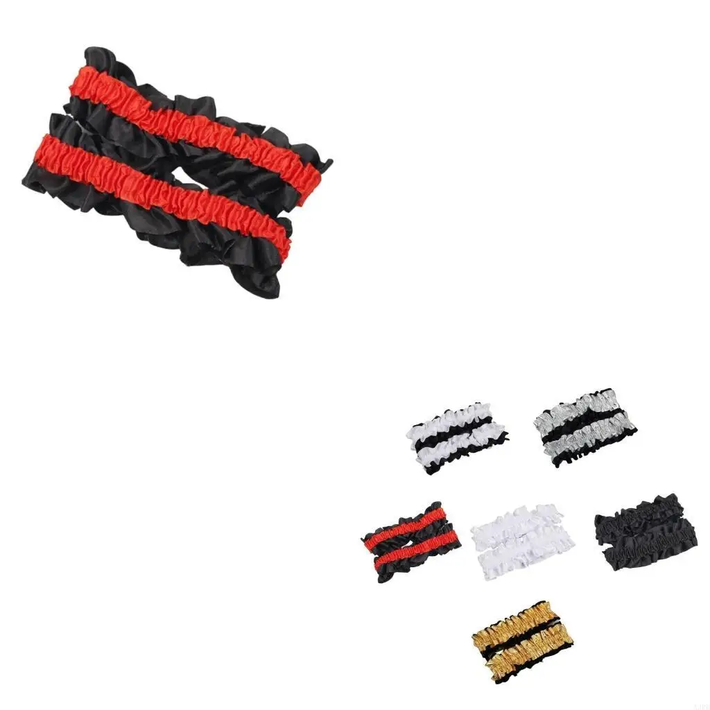 1PAIR القميص حامل الأكمام مرنة قميص شرح الكشكش.