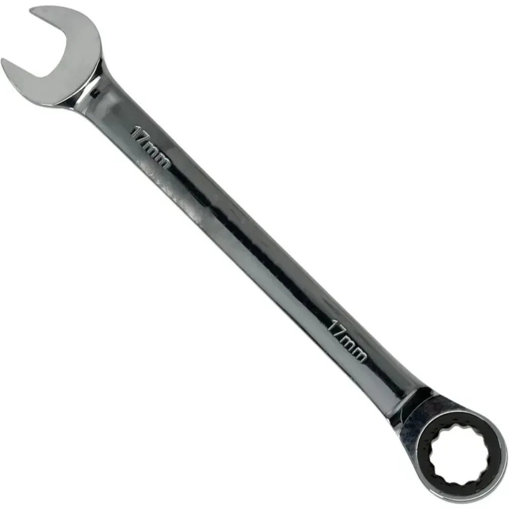 Seshin Buffalo 17mm Ratchet Spanner Steel Fixed Head Gear Wrench Open End & Ring (17mm) Quick Ratchet Wrench New