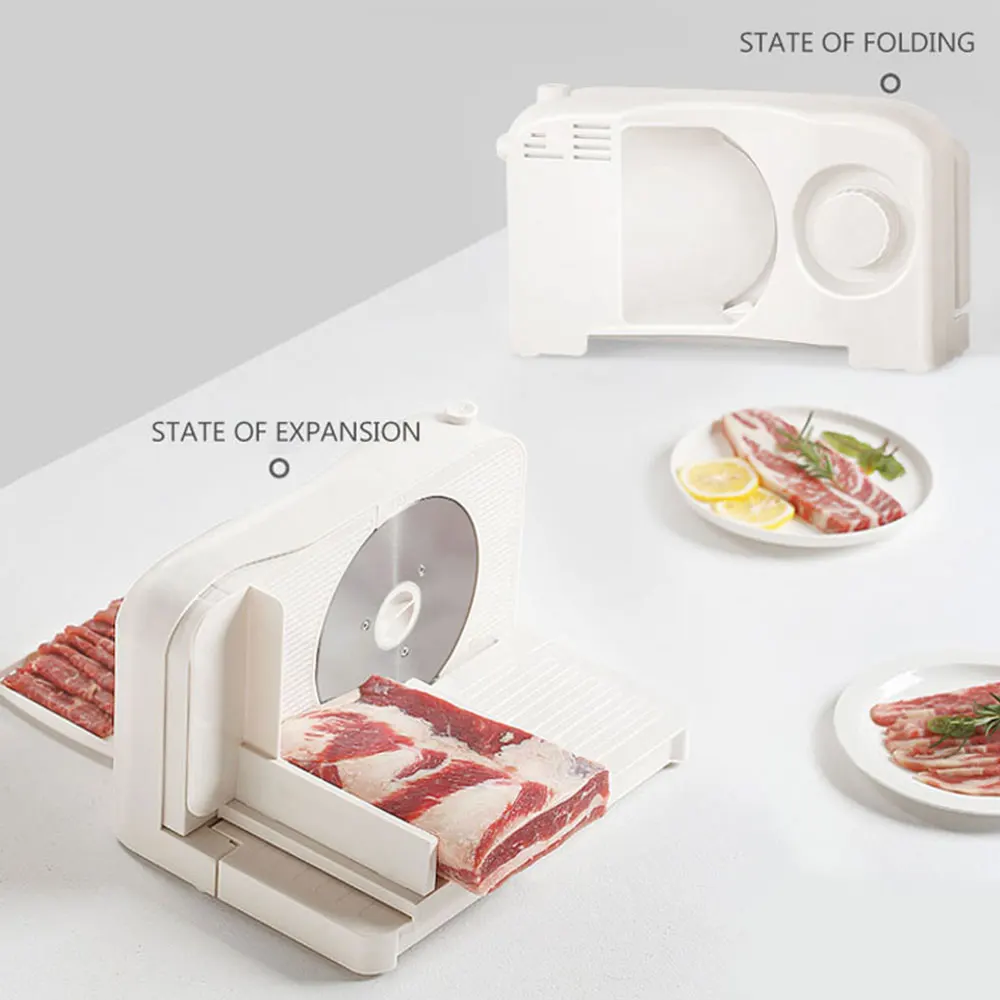 เครื่องสไลด์เนื้อแกะม้วนขนาดเล็กแช่แข็งเนื้อเครื่องตัดตัดเครื่อง