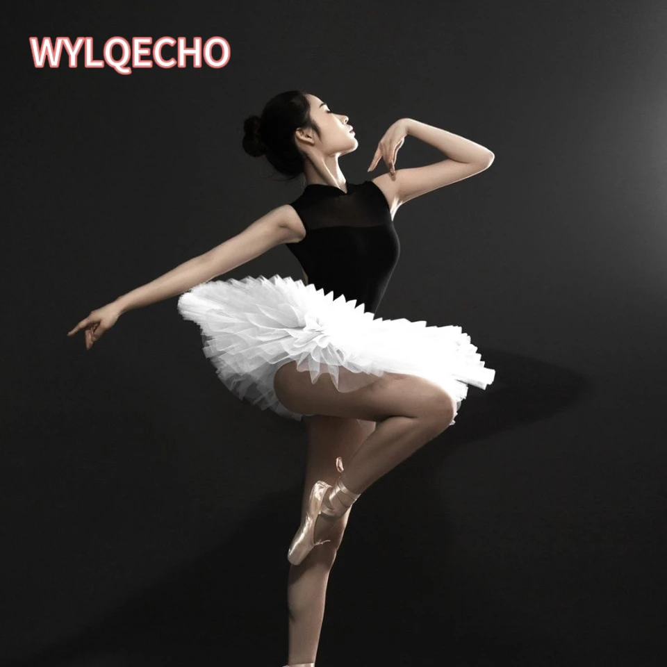 Professional Platter Tutu Black White Red Ballet Dance Costume For Women Tutu Ballet Adult Ballet Dance Skirt With Underwear