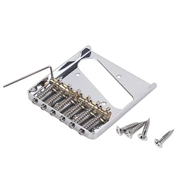 Wilkinson Vintage Bridge for Telecaster Electric Guitar Brass saddles Tele TL Guitar Bridge Chrome Silver Guitar Bridge