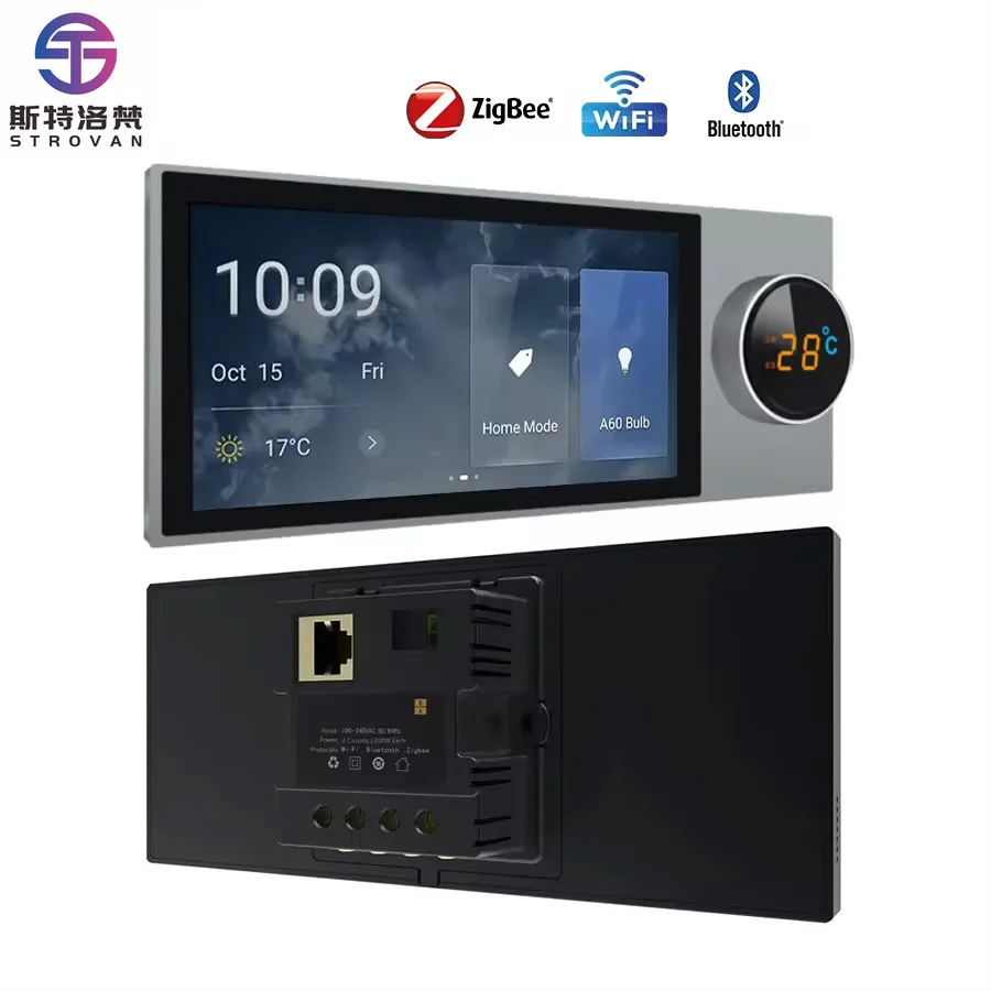 

STLF Tuya Smart Home Devices 6 Inch Multi-functional Touch Screen Control Panel Central Controller for Intelligent Scenes Switch