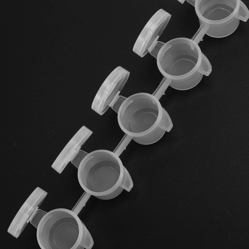 240Pieces Empty Paint Pot, 40 Strips Acrylic Mini Paint Container Strips Storage With Lids For Arts And Crafts Paint 3Ml