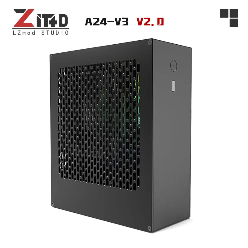 Spot Lzmod 4-liter Mini A24-V3 2.0 Nuclear Display 1u Power Supply Itx Chassis, All Aluminum Alloy