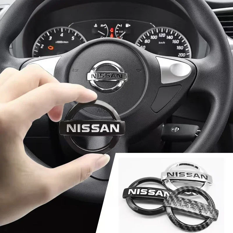 Autocollant emblème de volant de voiture Nissan, Logo ABS 5.2x4.4CM, pour Nissan Qashqai Juke Pulsar Sentra Altima Patrol Micra Rogue Alm