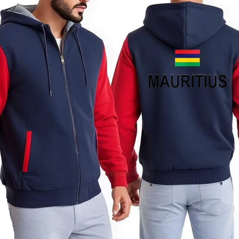 موريشيوس الرجال سترة الأزياء جيرسي الأمة القطن هودي الملابس هوديي البلد الرياضية موس موريس موريس الموريسي #4