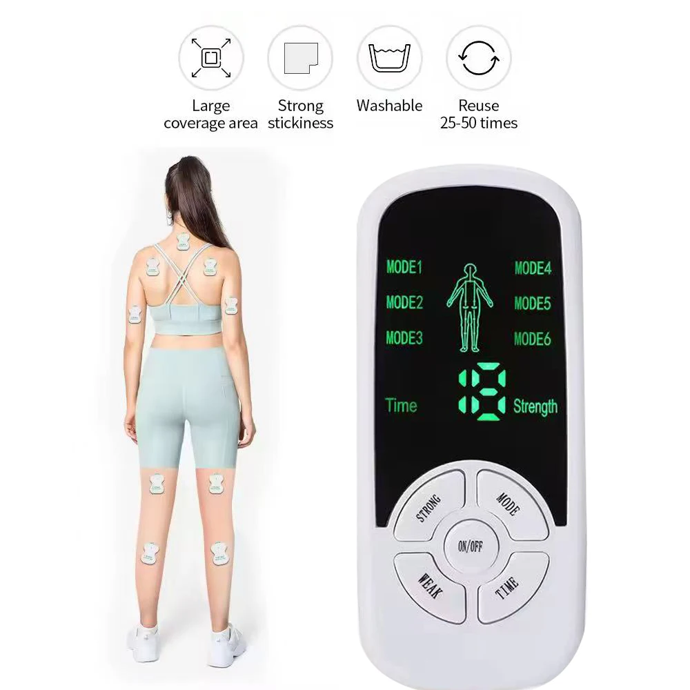 

Digital Massager Multi-Functional TENS Unit Machine 6 Modes Meridian Body Relax Pain Relief Physiotherapy Electrostimulator