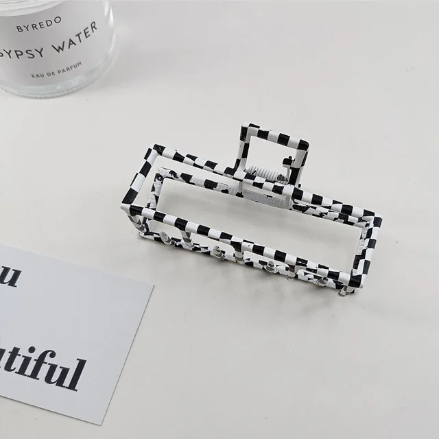 GoldHollow Geometric Hair Clips Metal Hair Claw Cross Hairclip Headband Hairpin Sliver Hair Crab Women Fashion Hair 6