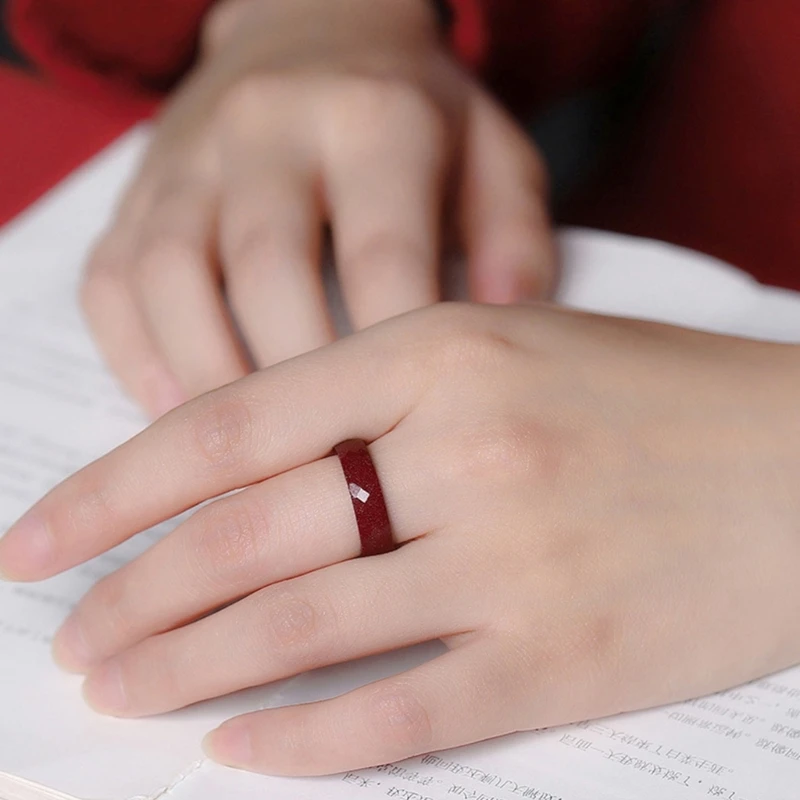 Red Cinnabars Feng Shui Rings Cinnabars Rings Attract Wealth Money Rings Protections Amulet Rings Good Luck Jewelry Gift