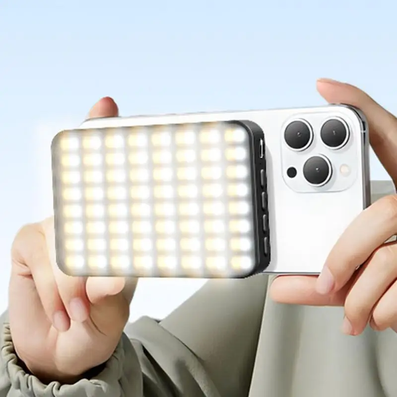 Selfie Light สําหรับโทรศัพท์ 10 ระดับความสว่าง Selfie Light ความสว่าง 10 ระดับแบบพกพาสูง 6500K อุณหภูมิสีวิดีโอกล้อง
