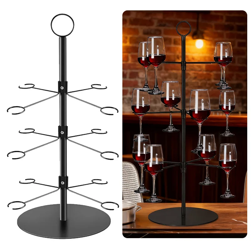 

Кованый железный держатель для бокалов, перевернутый держатель для бокалов, ретро коктейльное дерево, свадебный ресторан, банкетный держатель для чашки