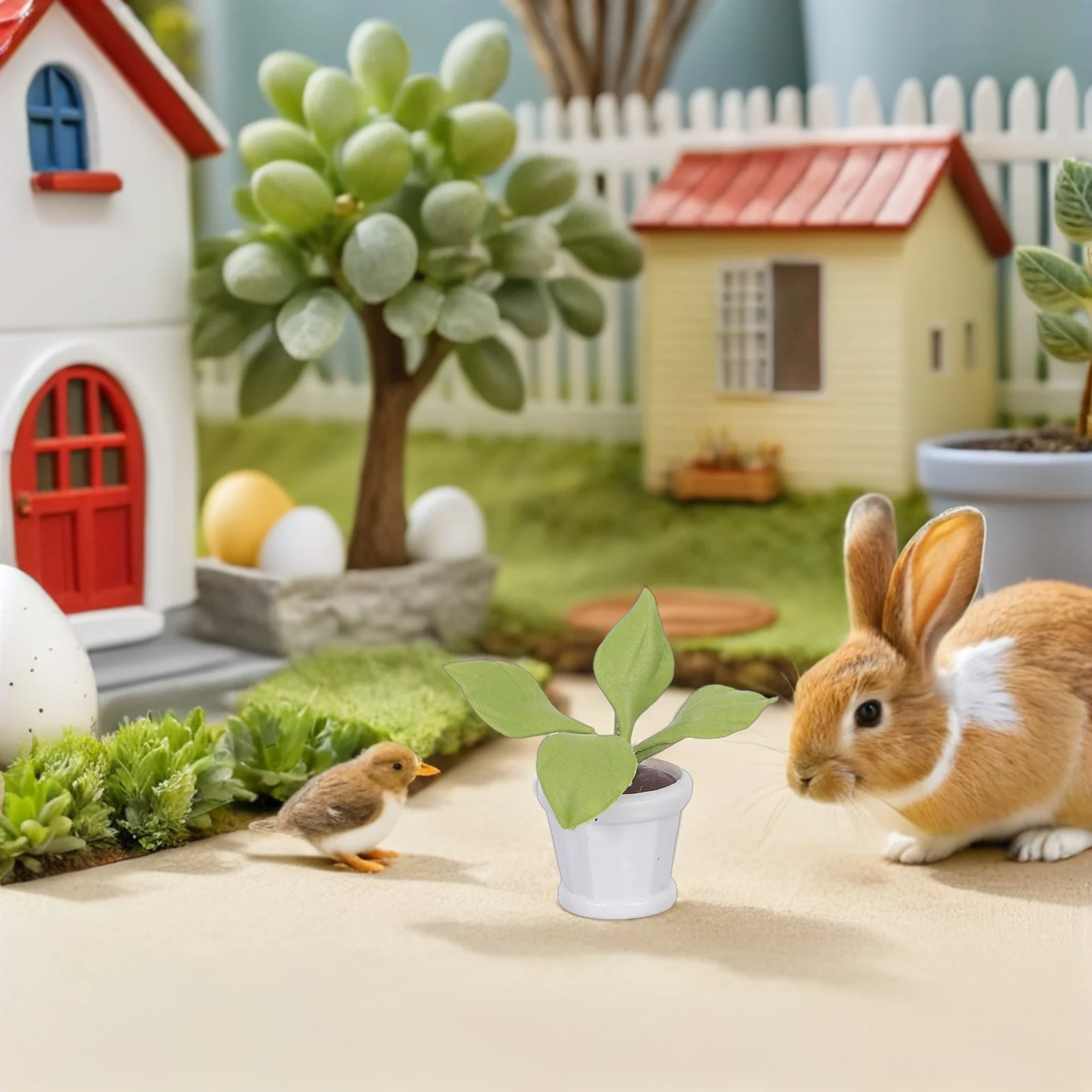 

8Pcs Miniature Potted Plants Dollhouse Bonsai Models Realistic Tiny Artificial Garden Accessories Mini Scene Craft Props
