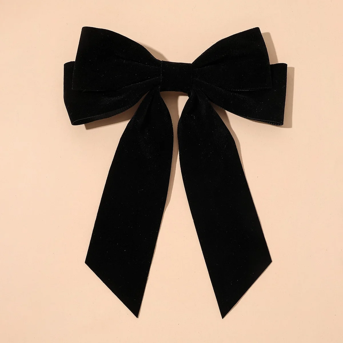 1 Pcs Black Large Bow Hair Clips with Long Ribbons, Retro and Versatile Clips Suitable for Women Girls Thin Thick Curly Hair