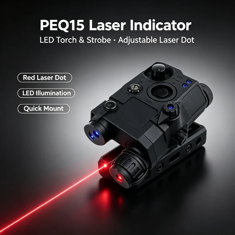 Cosplay Simulation Decor Fitting PEQ15 Nylon Combo Lamp Steady Flash Dual Function Tunable Position Beam Device