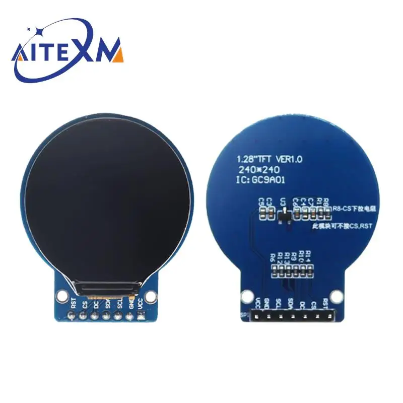 TFT Display 1.28 Inch TFT LCD Display Module Round RGB 240*240 GC9A01 Driver 4 Wire SPI Interface 240x240 PCB  For Arduino YANXD