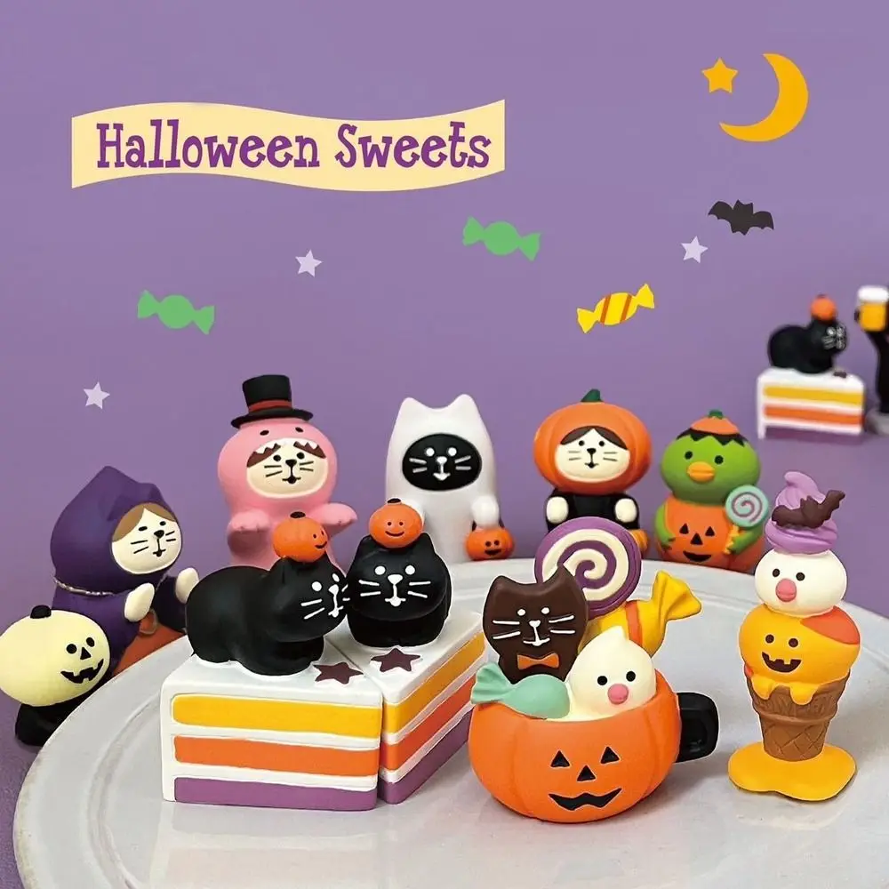 New Resin Halloween Ornaments Craft Ghost Miniature Scene Props Creative Small Desktop Decorations Home