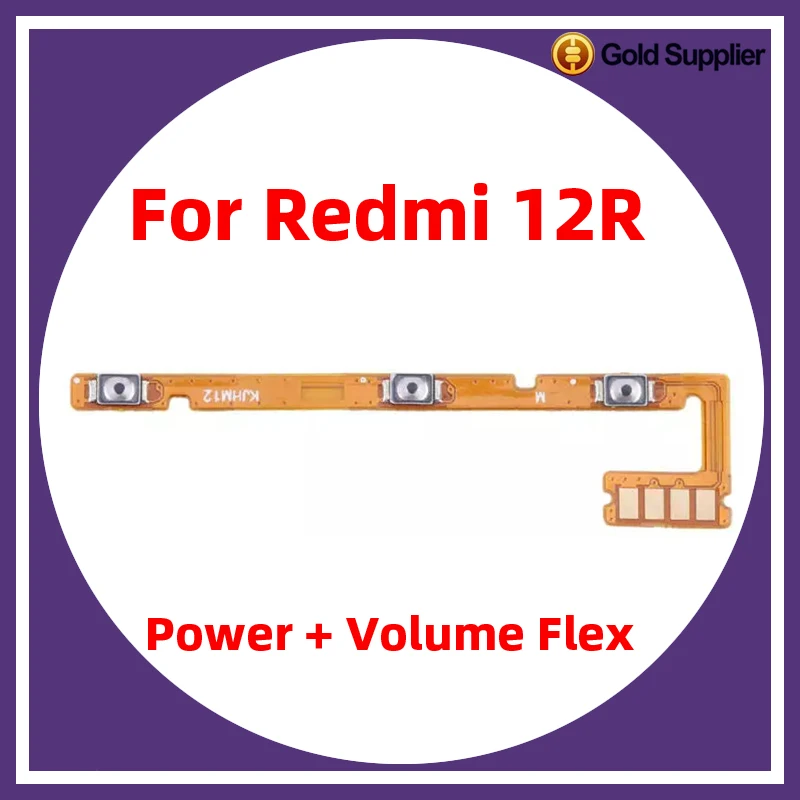 

For Xiaomi Redmi 12R Power ON OFF Volume Camera Key Button Switch Flex Cable Replacement