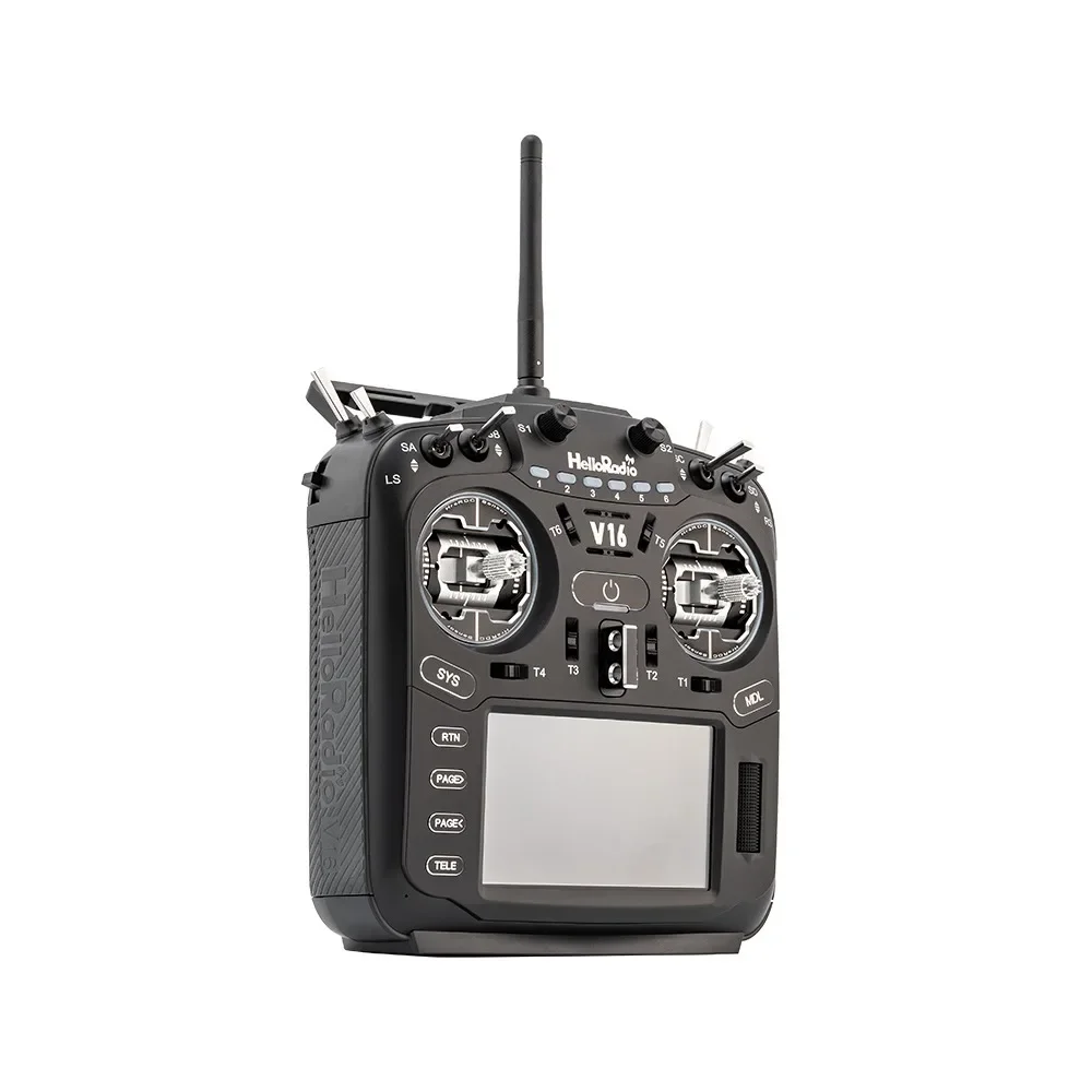 RC Transmitter HelloRadio V16R CNCR9 ELRS 4IN1 Internal Module 4.3 Inch IPS Touch Screen Hall Gimbal for FPV