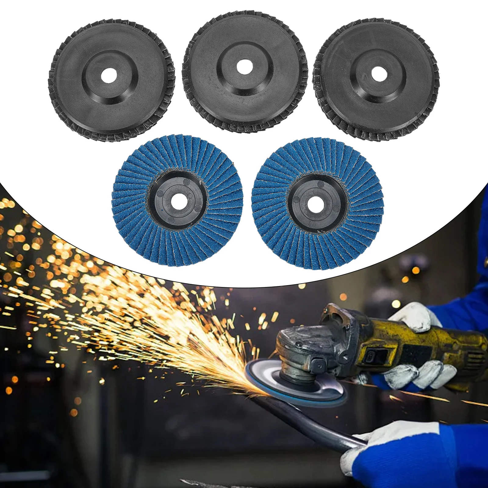 5 pçs discos de aba plana 75mm 3 Polegada discos de lixamento 80 grit rodas de moagem lâminas de corte de madeira para moedor de ângulo