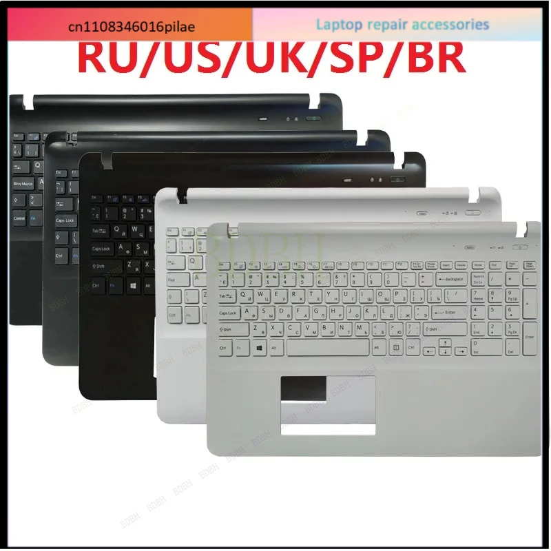 Russian/US/UK/Spanish/Brazil laptop keyboard FOR Sony Vaio SVF152C29U SVF152C29W SVF152C29V SVF152C29X SVF152A29L palmrest upper
