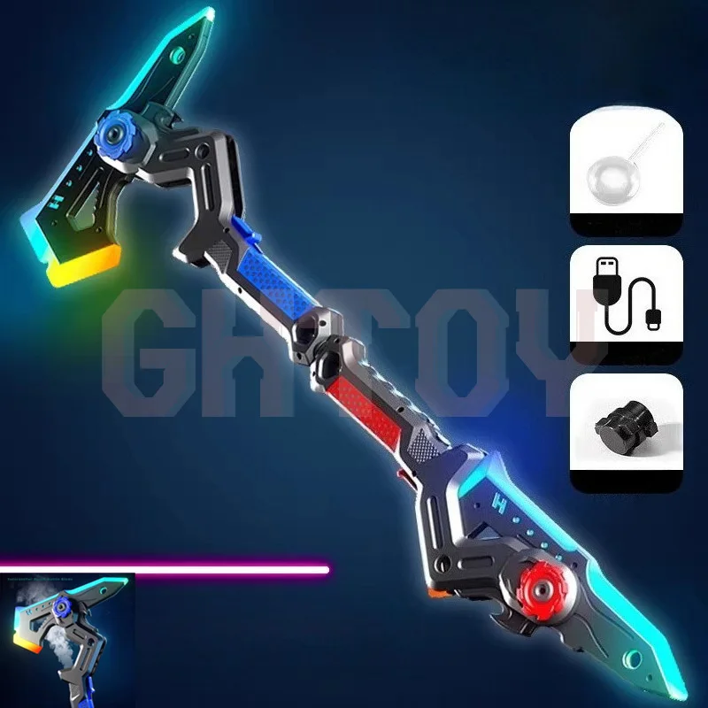 

44cm Interstellar Blade Spark Light Battle Axe Weapons Model Desktop Display Ornaments Collection Birthday Gift for Girl Boy Toy