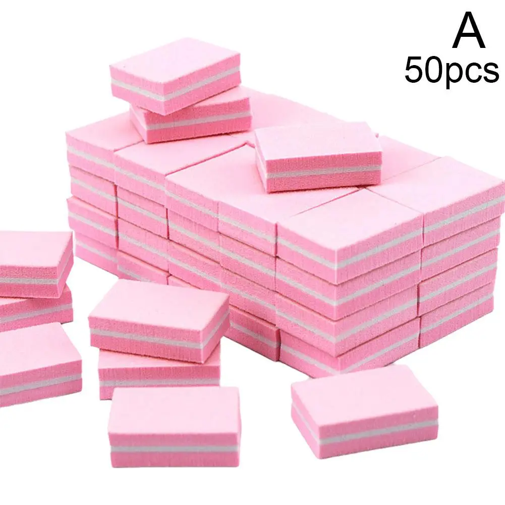 50 Uds. Bloques de lima de uñas, bloque de lijado de uñas, herramienta de reparación suave, limas de lijado, Mini lima artística, esmalte de uñas, bloque de uñas C9k2