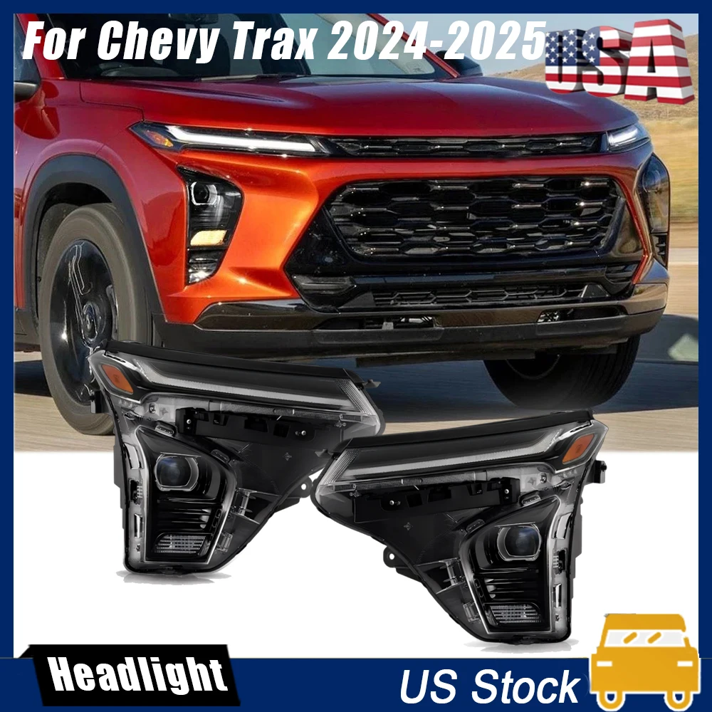 

Для Chevy Trax 2024-2025 светодиодные фары в сборе, фары DRL, дневные ходовые огни, автомобильные аксессуары
